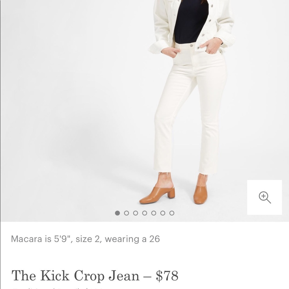 Everlane Kick Crop Jeans NWOT